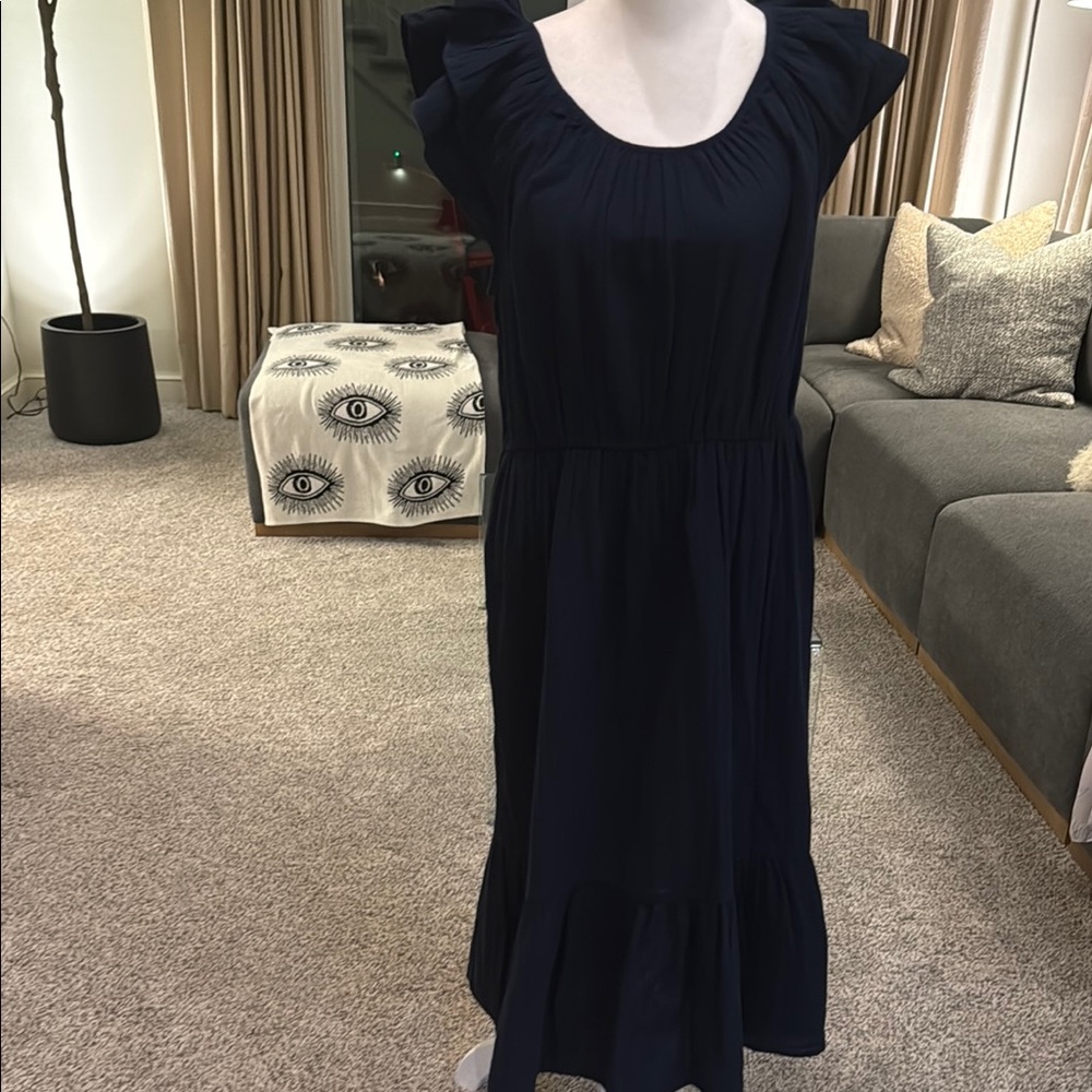 Gap Gauze Navy Blue Women's Dress Medium